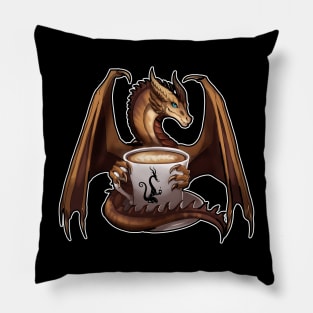 Coffee Dragon Pillow