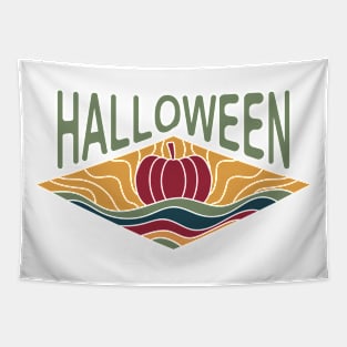 Vintage Halloween Pumpkin Tapestry
