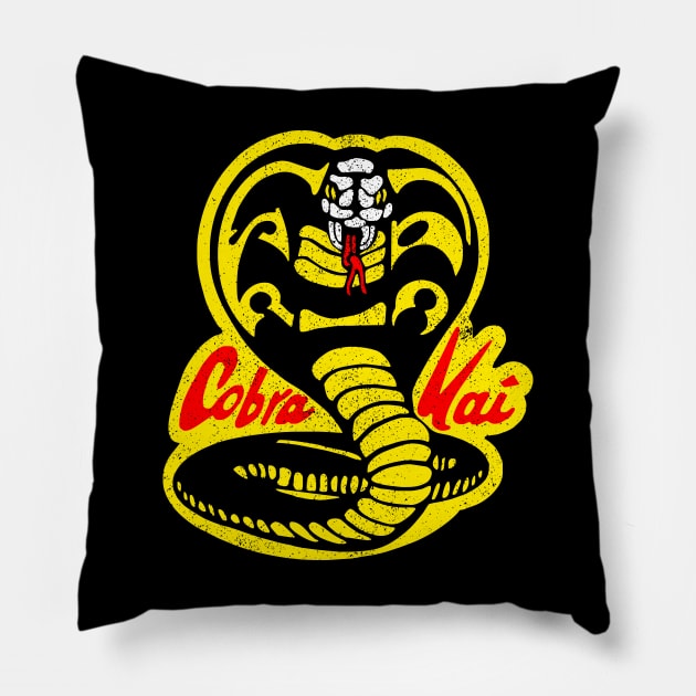 Cobra Kai ✅ Strike First - Strike Hard Pillow by Sachpica