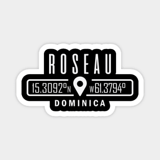 Roseau, Dominica GPS Magnet