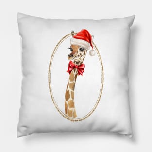 Christmas Giraffe Pillow