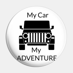 My Car My Adventure Pin