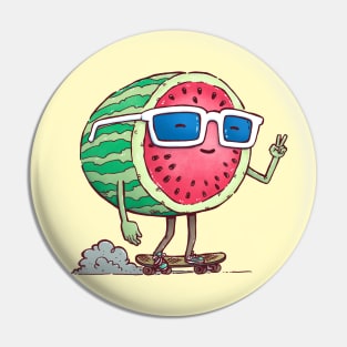 Watermelon Skater Pin