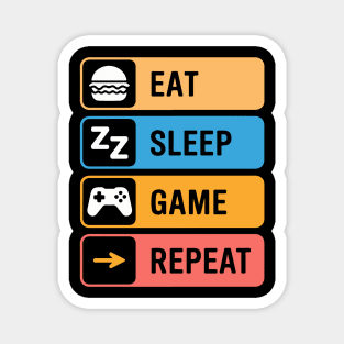 Eat Sleep Game Repeat Magnet