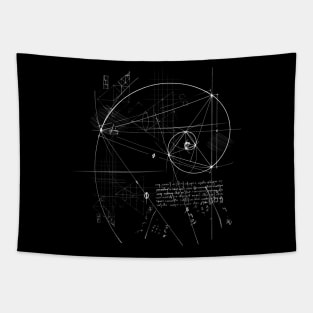 Fibonacci Spiral Sketch Tapestry