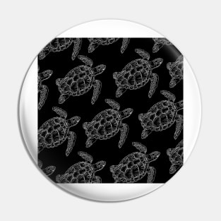 turtle aloha print pattern hawaii black and white Pin