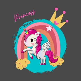 Unicorn rainbow princess T-Shirt