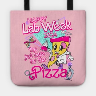 Retro Lab Week 2024, I'm Just Here For The Pizza, Medical Lab Tech, Medical Assistant, Lab Week Group Team Tote