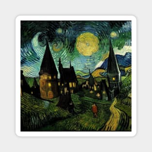 Starry Night Over Godric's Hollow Magnet