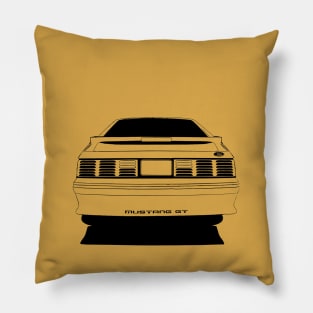 Ford Mustang GT (fox body) - rear stylized T-Shirt Pillow