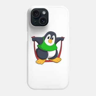 Penguin at Fitness with Skipping rope Phone Case