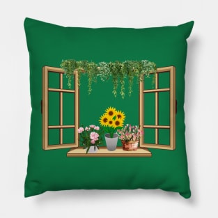 An open window Pillow