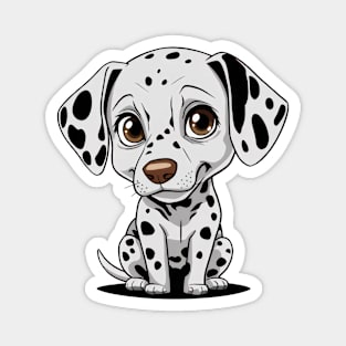 Cute Cartoon Dalmatian Puppy Tee Magnet