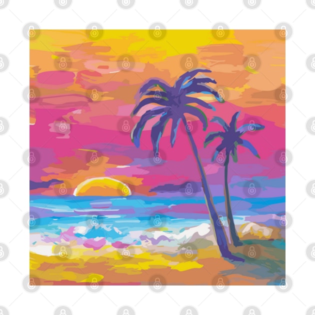 Sunset Paradise by Glenn Landas Digital Art