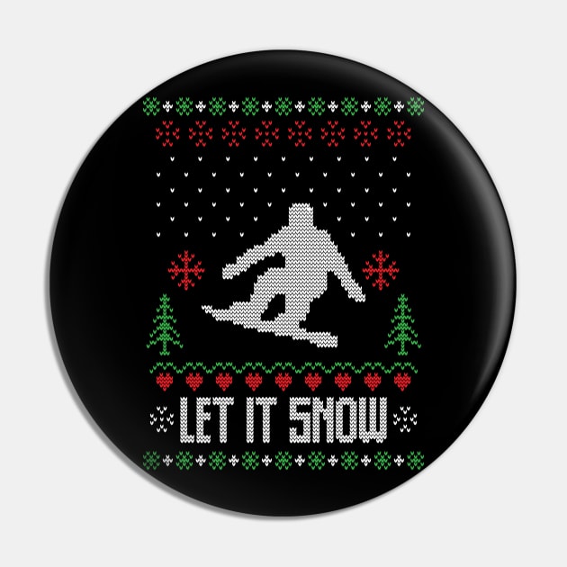 Let it snow - Christmas Gift Idea Pin by Designerabhijit