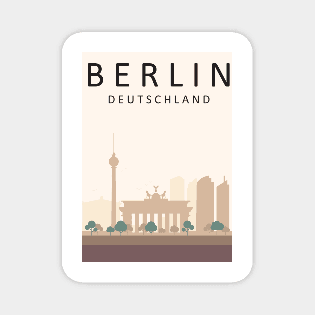 Brandenburg Gate Magnet by digambarin