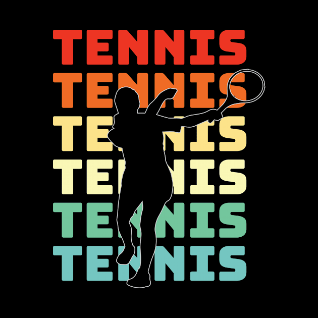 Tennis Player Retro Tennis Lover by Tracy