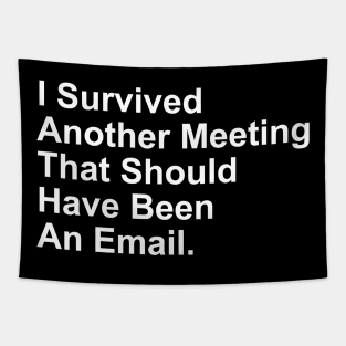 I Survived Another Meeting That Should Have Been An Email Tapestry