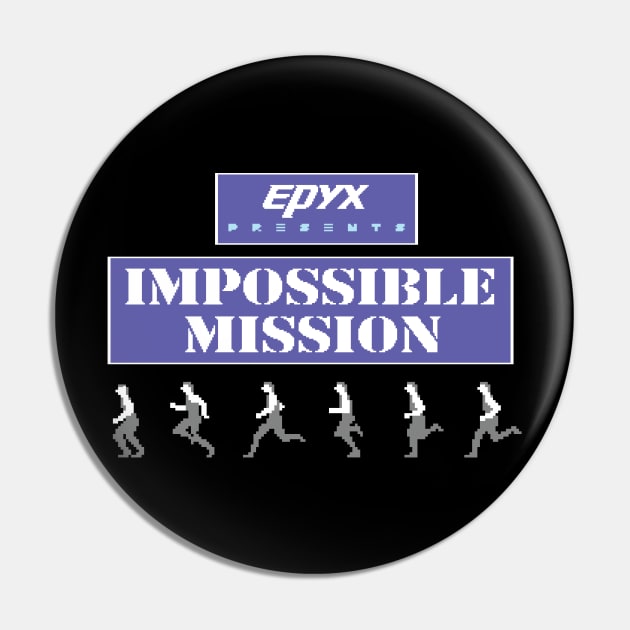 Impossible Mission Commodore 64 Pin by Retro8Bit Fashion Store