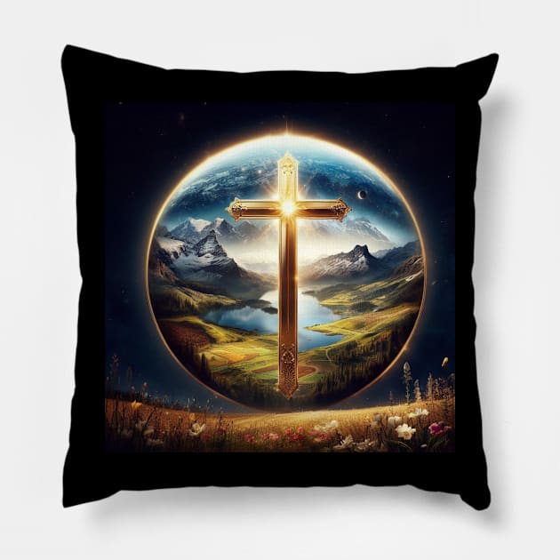 Cross of Love . Pillow by Canadaman99