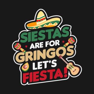 Cinco De Mayo Fiesta Gringos Mexican Guitar Sombrero Mango T-Shirt