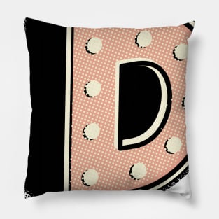 D initial Pillow