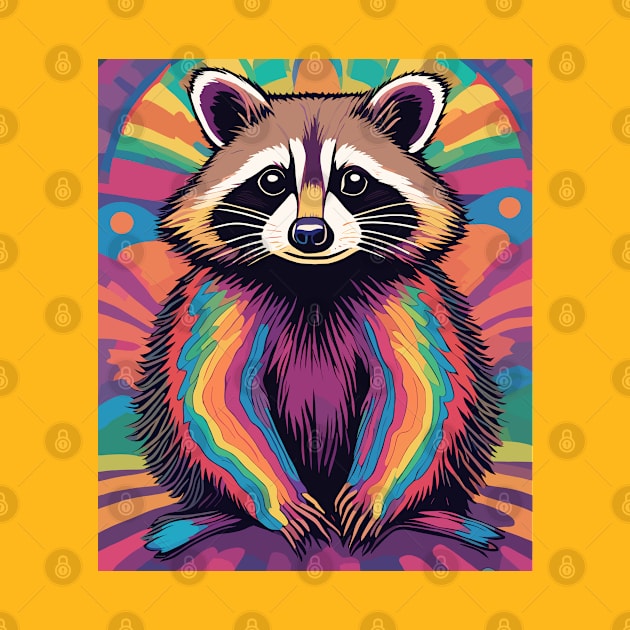 Trippy Psychedelic Raccoon by Souls.Print