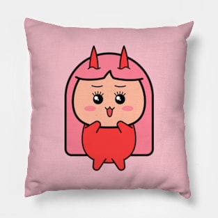 Cute demon girl Anime fanart Pillow