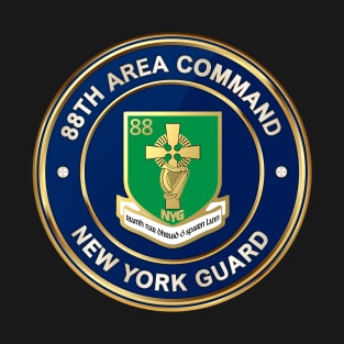 88th Area Command, New York Guard Blue Circle Logo T-Shirt