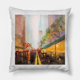 When It Rains in New York Pillow