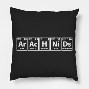 Arachnids (Ar-Ac-H-Ni-Ds) Periodic Elements Spelling Pillow