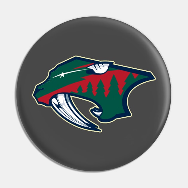 Nashville Wild - Minnesota Predators Logo Mashup Pin by phneep