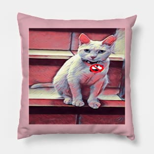 WHITE CAT PROTECTOR Pillow