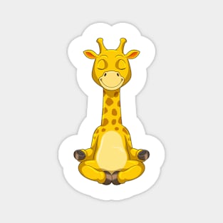 Giraffe at Yoga Meditation Magnet