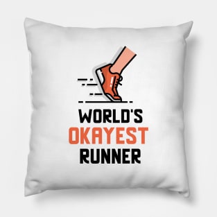 World's Okayest Runner Pillow