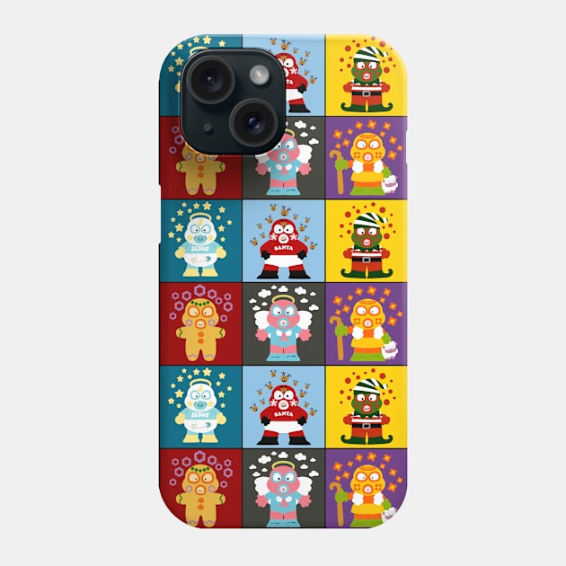 Wrestling Christmas Phone Case by soniapascual