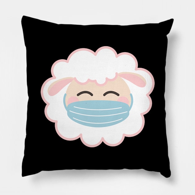 Masked Sheep - Sheep Funny Gift Ideas for Sheep Lovers Pillow by Ebhar