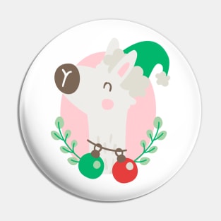 Christmas llama Pin