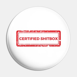 Certified Shitbox - Red Label Design Pin