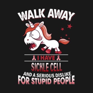 funny sickle cell grumpy unicorn warrior T-Shirt