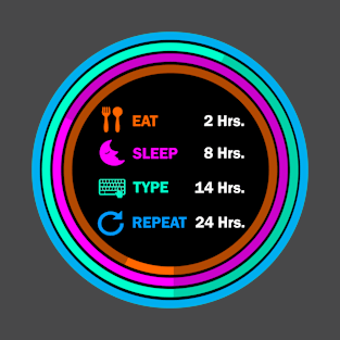 Eat sleep type repeat t shirt. T-Shirt