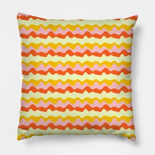 Colorful Liquid Retro Repeated Pattern Pillow