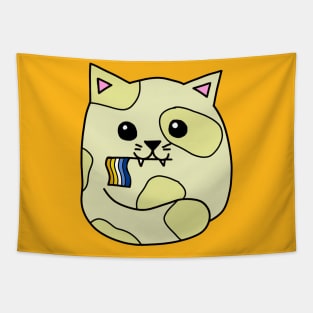 aroace pride flag cat Tapestry