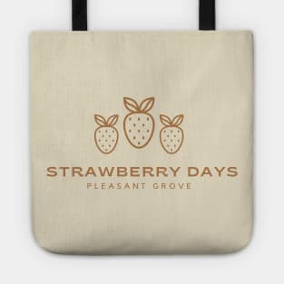 Brown Strawberry Days Pleasant Grove Utah Minimalist Tote