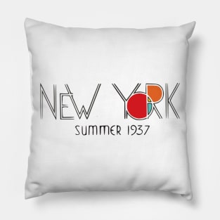 New York 1937 Pillow