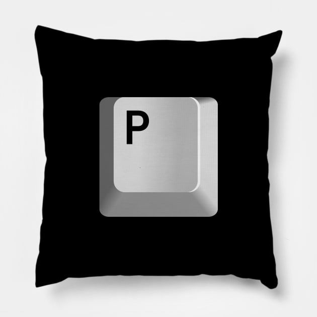 P Key Pillow by StickSicky