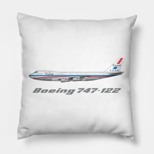 United Airlines 747-100 Friend Ship Tee Shirt Version Pillow