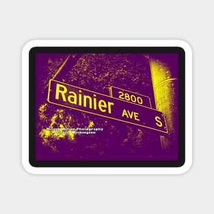 Rainier Avenue South Purple &amp; Gold Seattle Washington by Mistah Wilson Photography Magnet