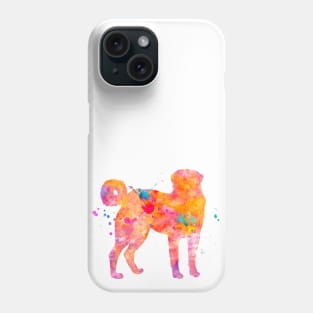 Akbash Dog Watercolor Painting - Orange Phone Case