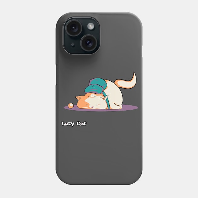 Lazy Cat (School Days) Phone Case by jocampo770